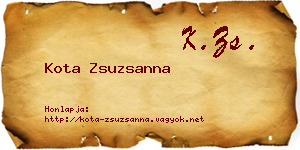 Kota Zsuzsanna névjegykártya